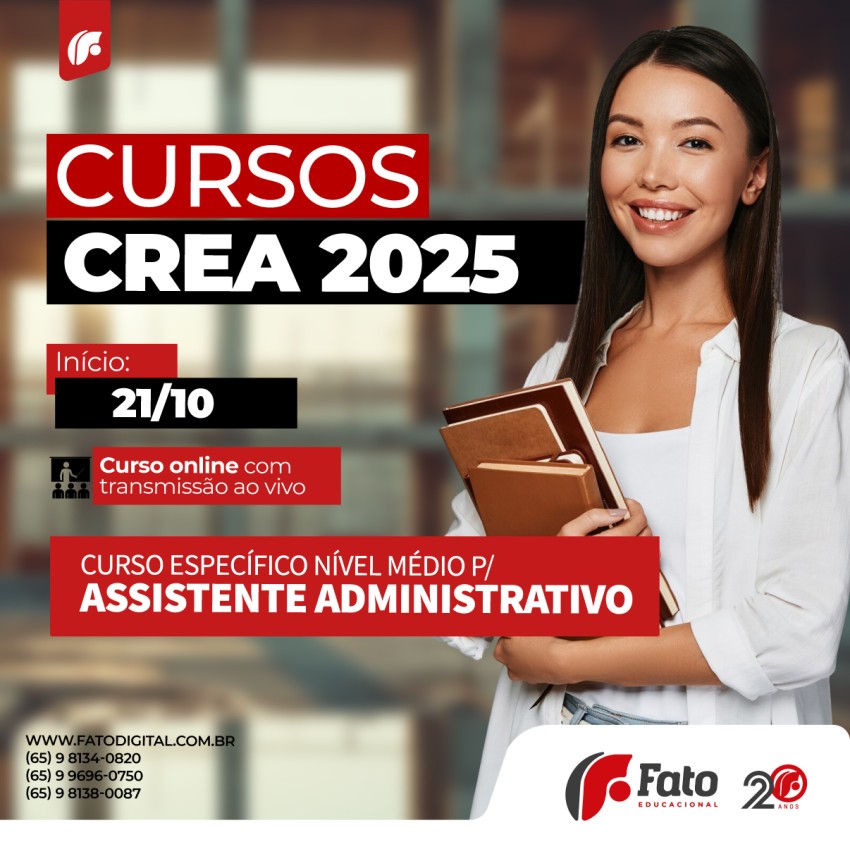 CURSO CREA 2025 - ASSISTENTE ADMINISTRATIVO