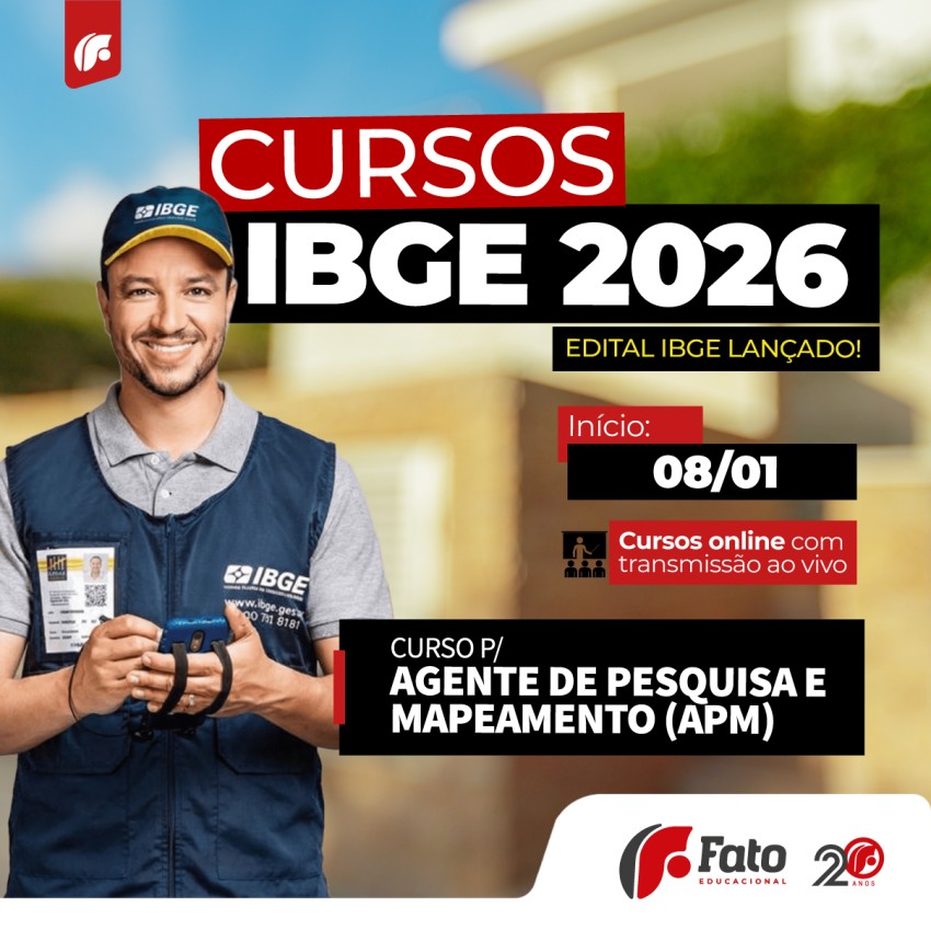 CURSO IBGE - AGENTE DE PESQUISA E MAPEAMENTO (APM)