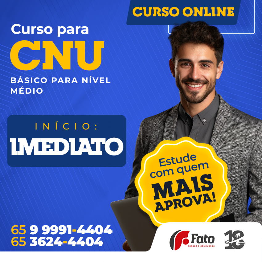 Curso Concurso Nacional Unificado (CNU) | Nvel Mdio