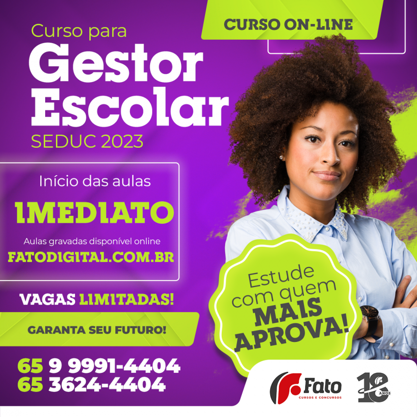 Curso Gestor Escolar - SEDUC 2023 ONLINE