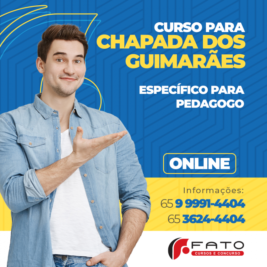 Curso Pedagogo para Chapada dos Guimares