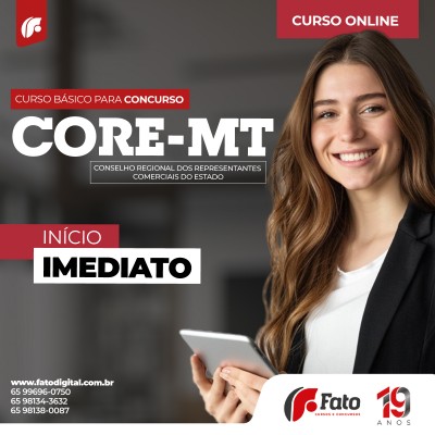 CORE-MT 2024 - Bsico para todos os cargos - ONLINE