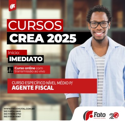 CURSO CREA 2025 - AGENTE FISCAL - GRAVADO