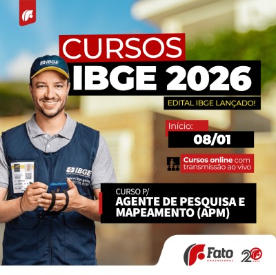 CURSO IBGE - AGENTE DE PESQUISA E MAPEAMENTO (APM)