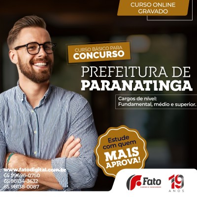 Curso Bsico para Prefeitura de Paranatinga 2024 - ONLINE