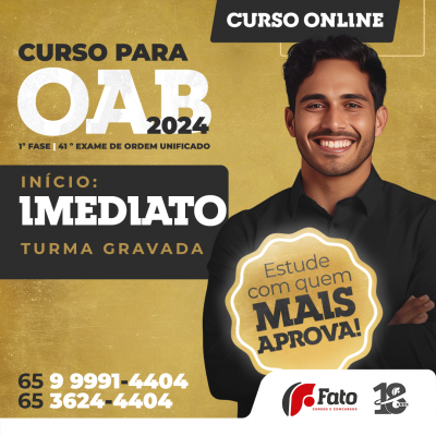 OAB 41 EXAME - 1 FASE - ONLINE